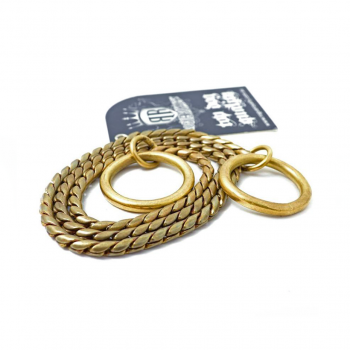 Brass slip training chain collar